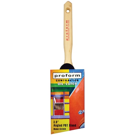 Proform 3" Angle Sash PBT (70/30) Bristle, Paint Brush C3.0AS